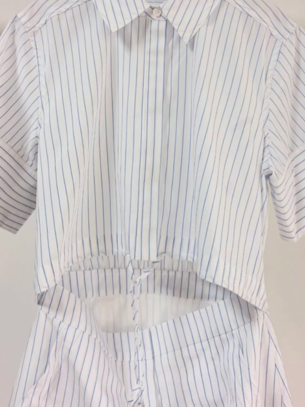 MUST HAVE SIMKHAI Marcy Mini Shirt Dress 2/4/6 White Stripe Cotton Casual - Picture 6 of 12